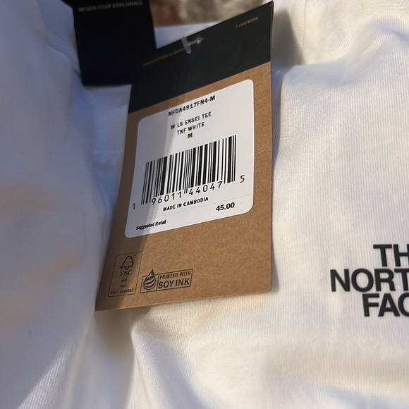 The North Face Ensei long sleeve T-shirt in white - Exclusive - Picture 5 of 5